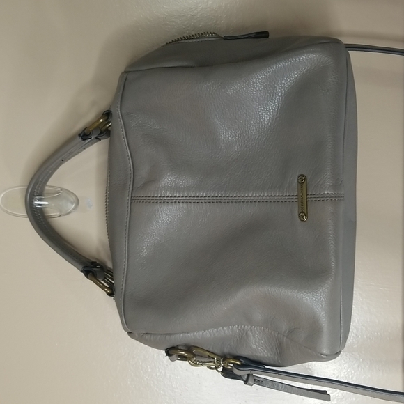 JOELLE HAWKENS LEATHER HANDBAG IN TAUPE - Picture 2 of 8